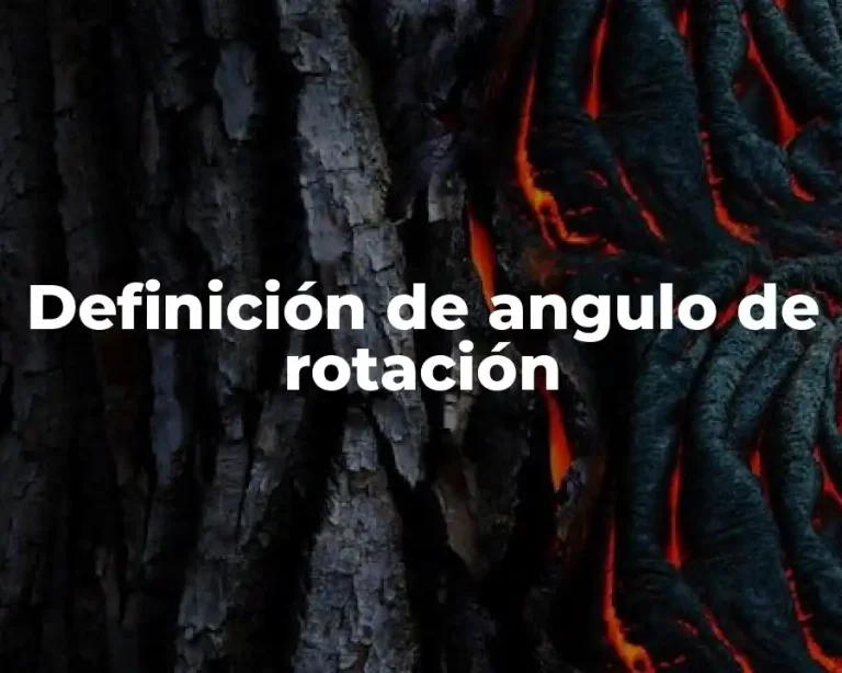 Definición de angulo de rotación