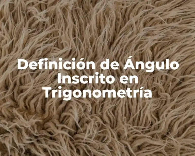 Definición de Ángulo Inscrito en Trigonometría
