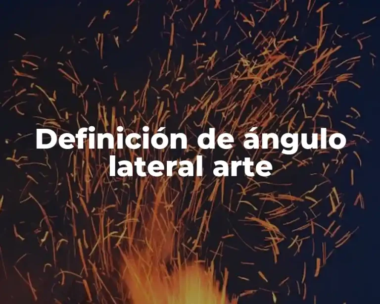 Definición de ángulo lateral arte