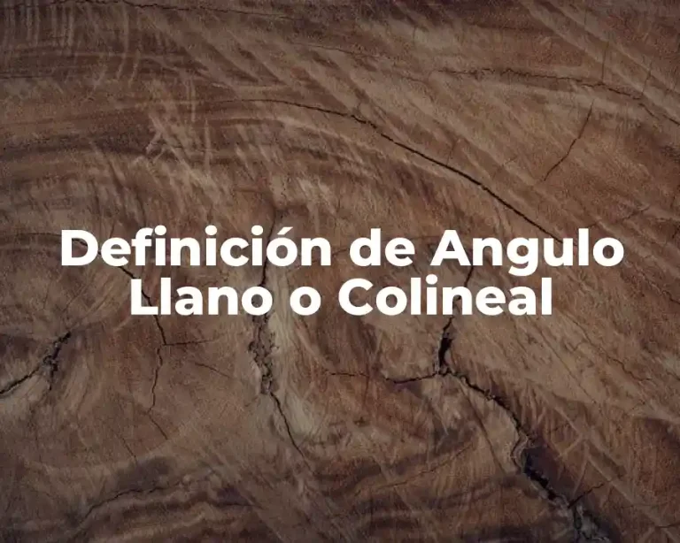 Definición de Angulo Llano o Colineal
