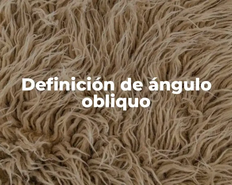 Definición de ángulo obliquo