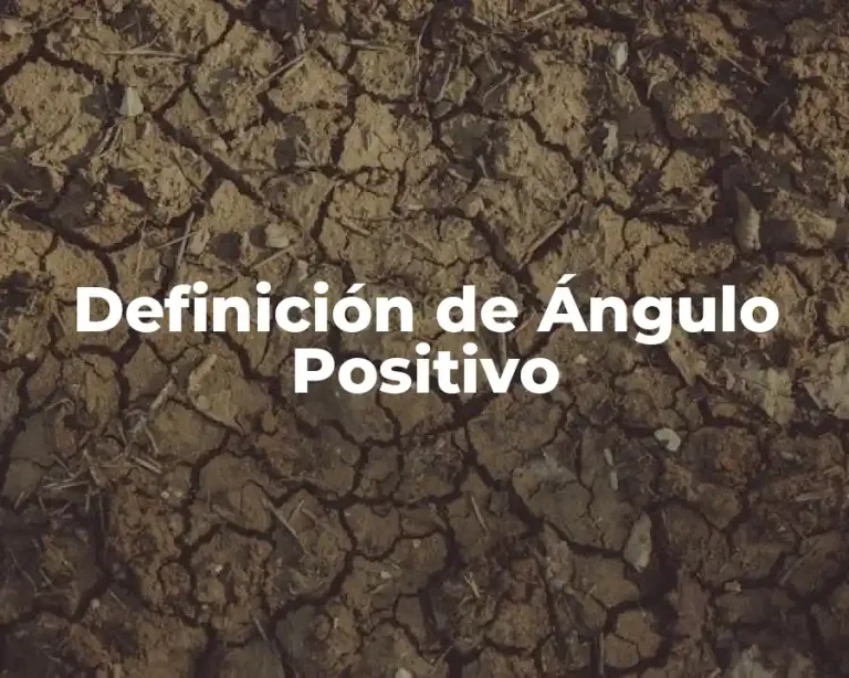Definición de Ángulo Positivo