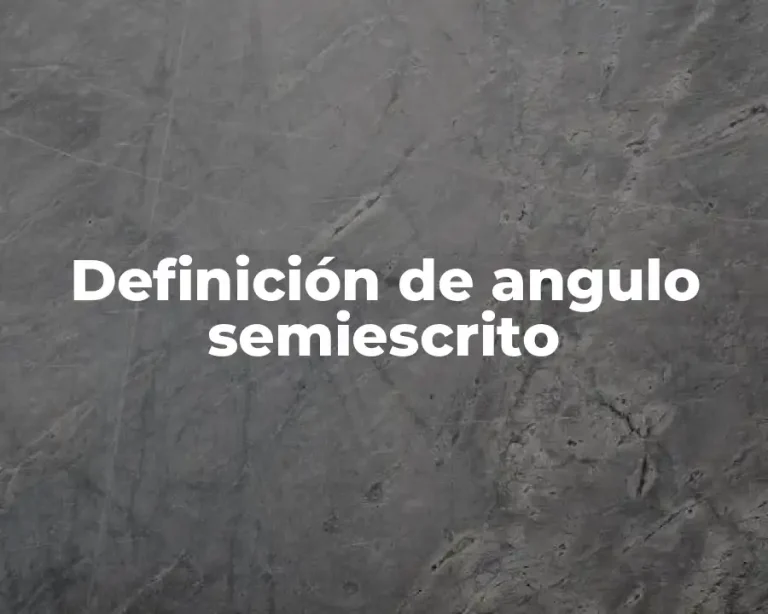 Definición de angulo semiescrito