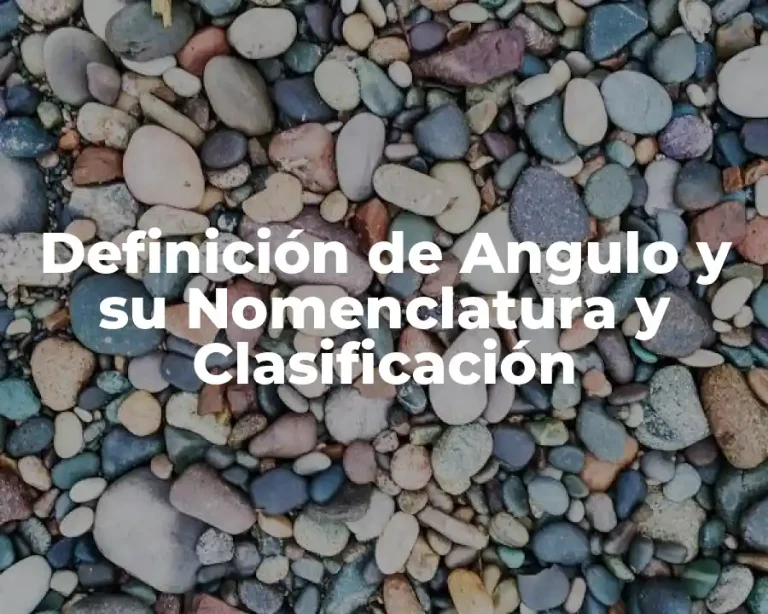 Definición de Angulo y su Nomenclatura y Clasificación