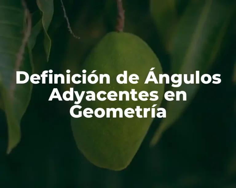 Definición de Ángulos Adyacentes en Geometría