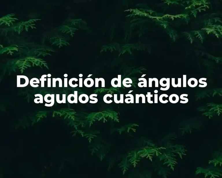 Definición de ángulos agudos cuánticos