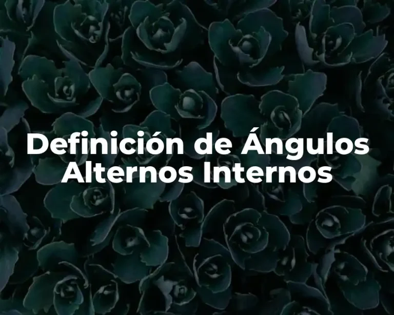 Definición de Ángulos Alternos Internos