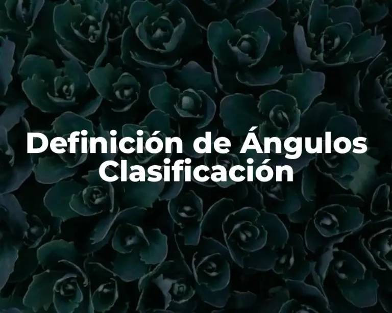 Definición de Ángulos Clasificación