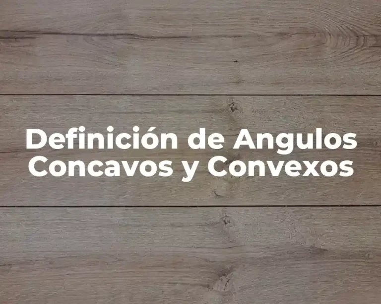 Definición de Angulos Concavos y Convexos