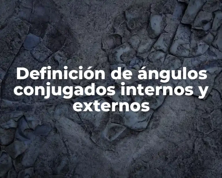 Definición de ángulos conjugados internos y externos