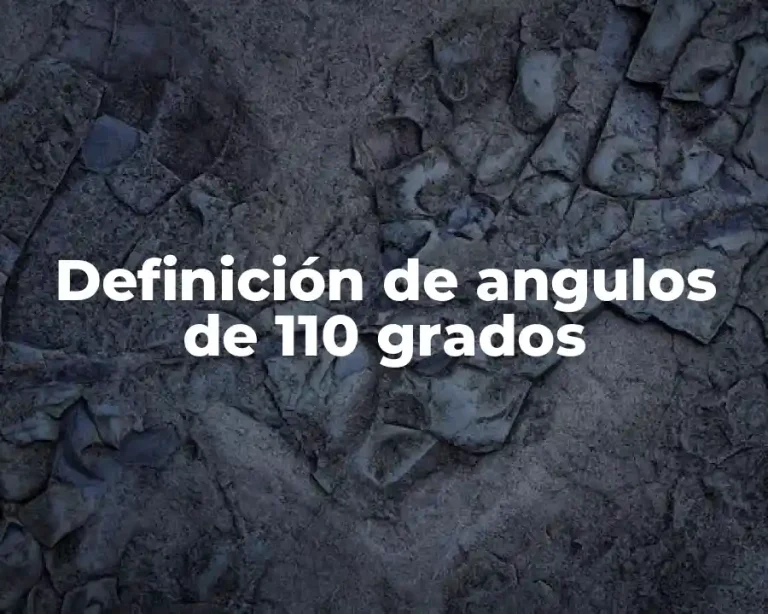 Definición de angulos de 110 grados