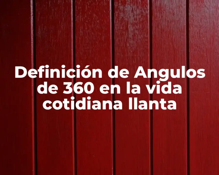 Definición de Angulos de 360 en la vida cotidiana llanta