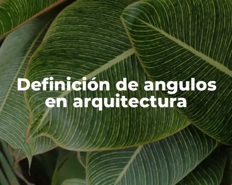 Definición de angulos en arquitectura