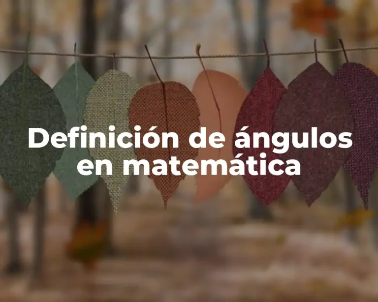 Definición de ángulos en matemática
