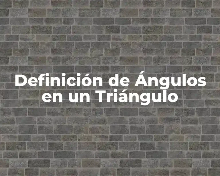Definición de Ángulos en un Triángulo