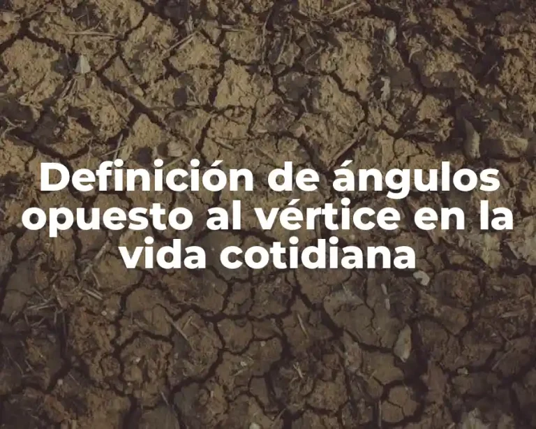 Definición de ángulos opuesto al vértice en la vida cotidiana