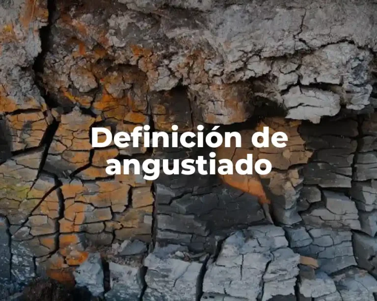 Definición de angustiado