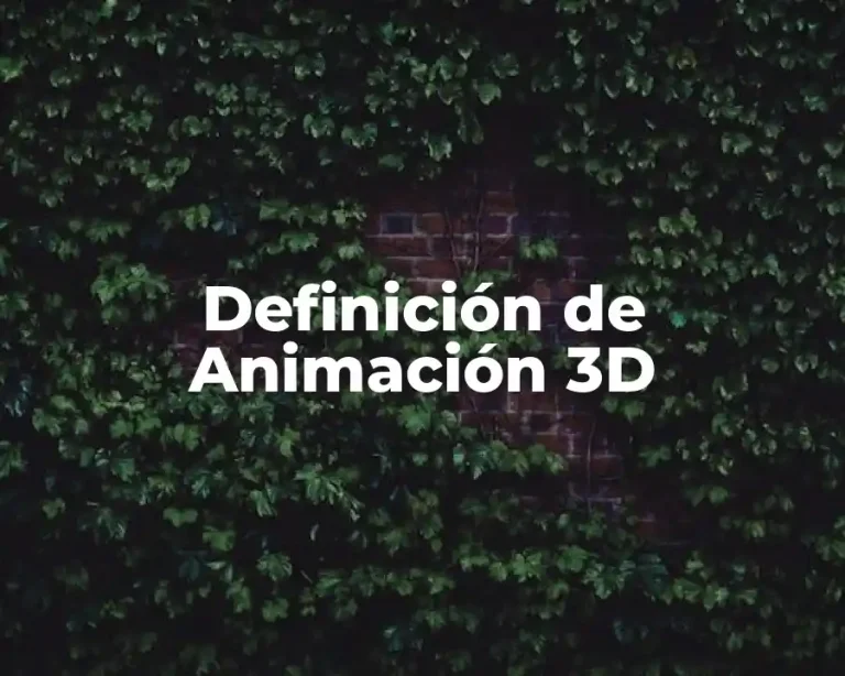 Definición de Animación 3D