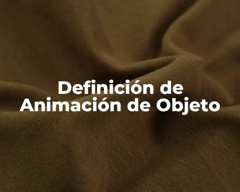 Definición de Animación de Objeto