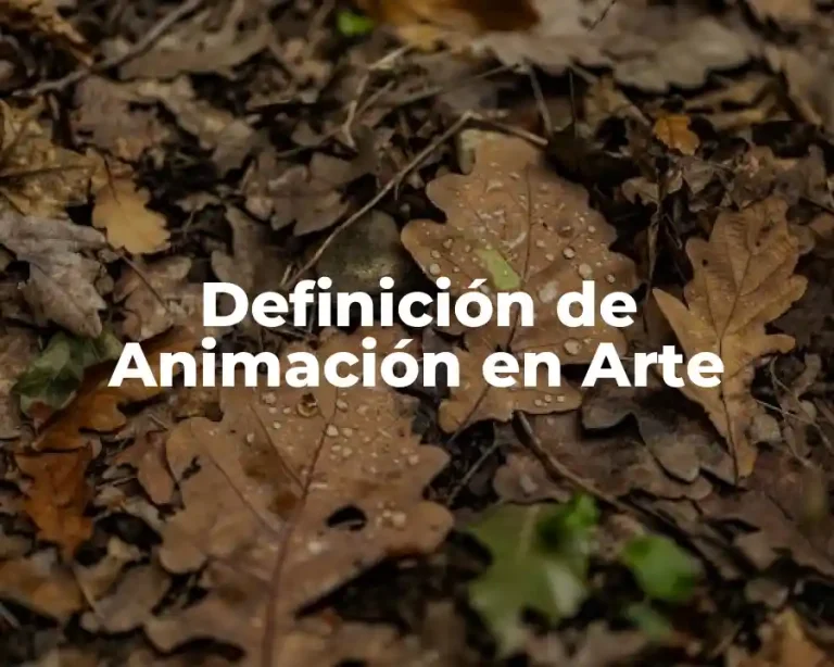Definición de Animación en Arte