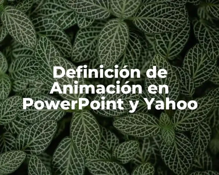 Definición de Animación en PowerPoint y Yahoo