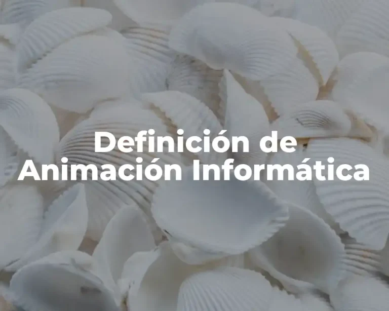 Definición de Animación Informática