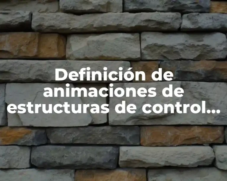Definición de animaciones de estructuras de control en programación