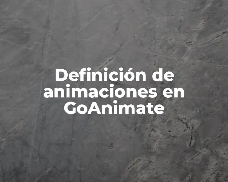 Definición de animaciones en GoAnimate
