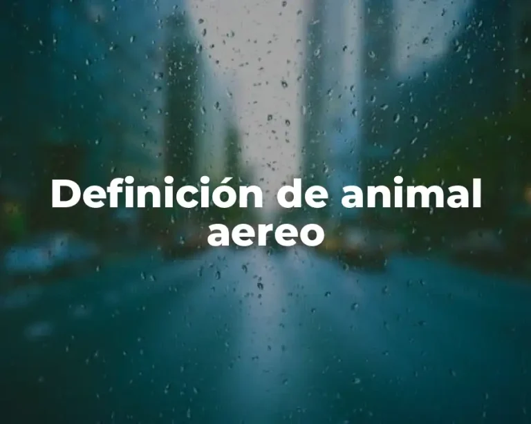 Definición de animal aereo
