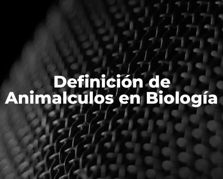 Definición de Animalculos en Biología