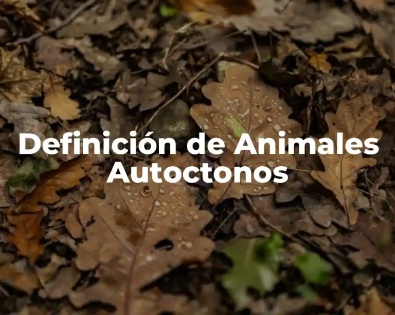 Definición de Animales Autoctonos