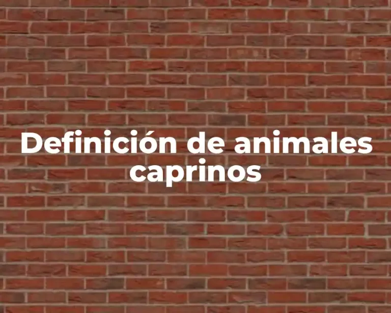 Definición de animales caprinos