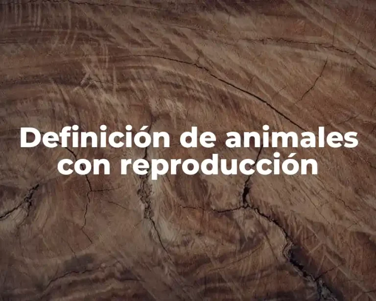 Definición de animales con reproducción