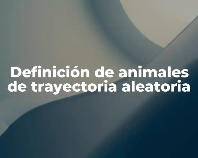 Definición de animales de trayectoria aleatoria