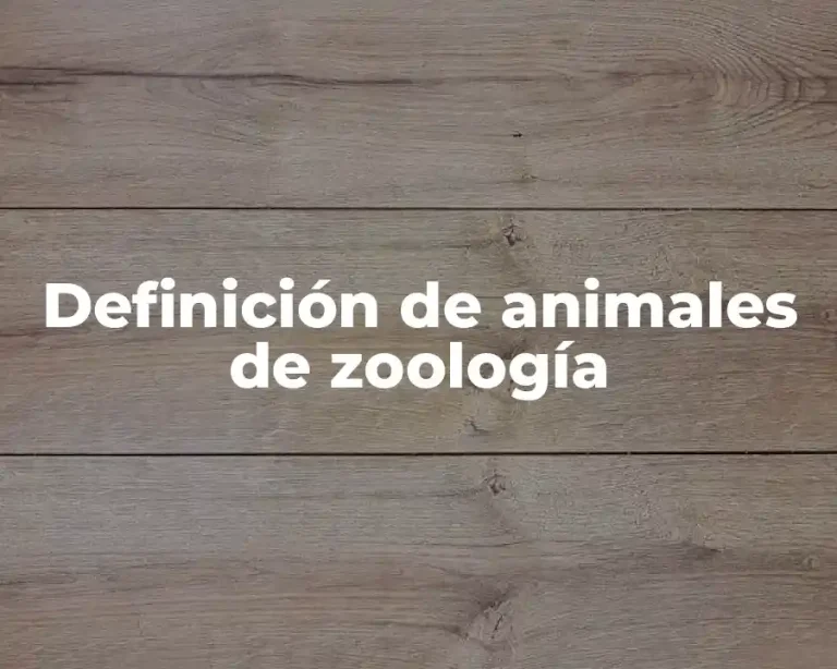 Definición de animales de zoología