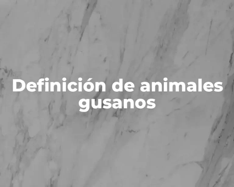 Definición de animales gusanos