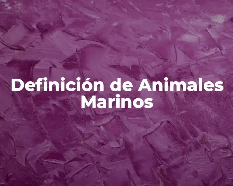 Definición de Animales Marinos