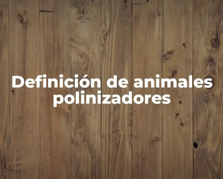 Definición de animales polinizadores