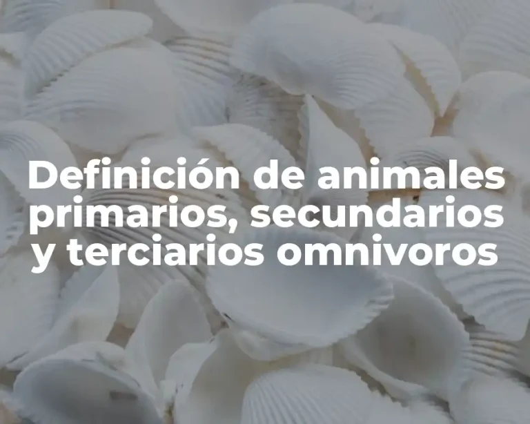 Definición de animales primarios, secundarios y terciarios omnivoros