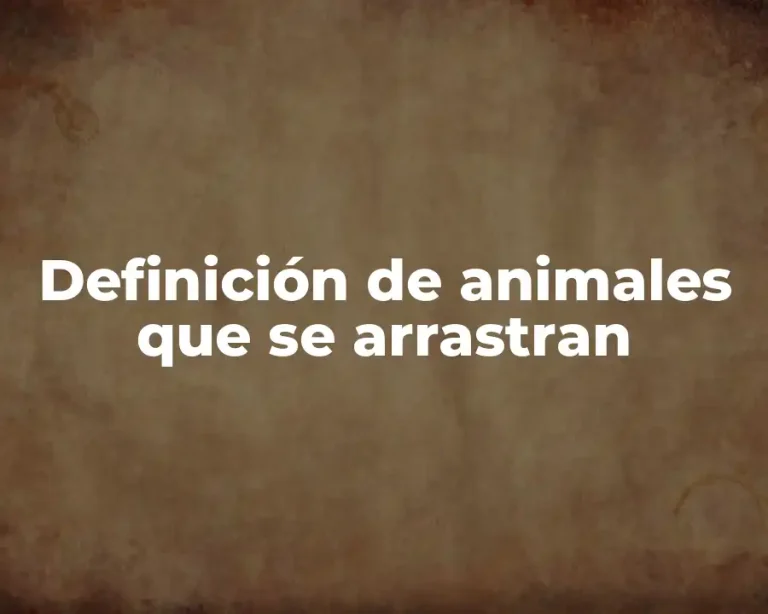 Definición de animales que se arrastran