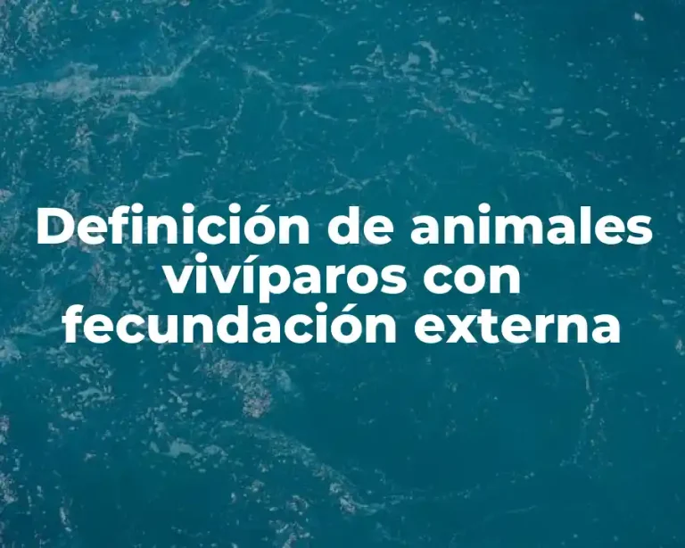 Definición de animales vivíparos con fecundación externa