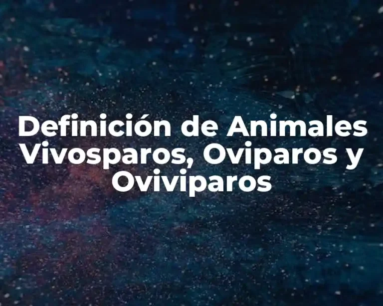 Definición de Animales Vivosparos, Oviparos y Oviviparos