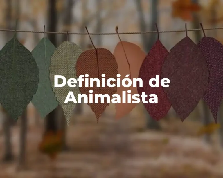 Definición de Animalista