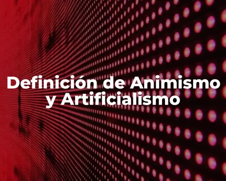 Definición de Animismo y Artificialismo