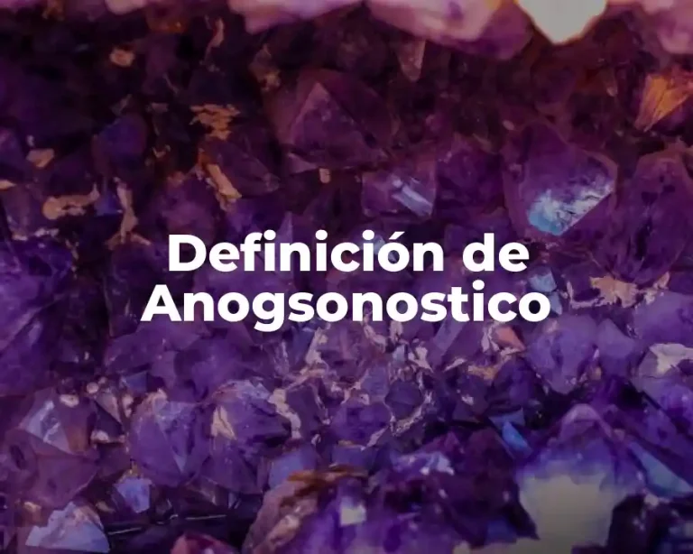 Definición de Anogsonostico