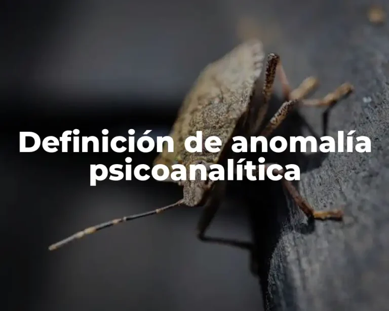 Definición de anomalía psicoanalítica