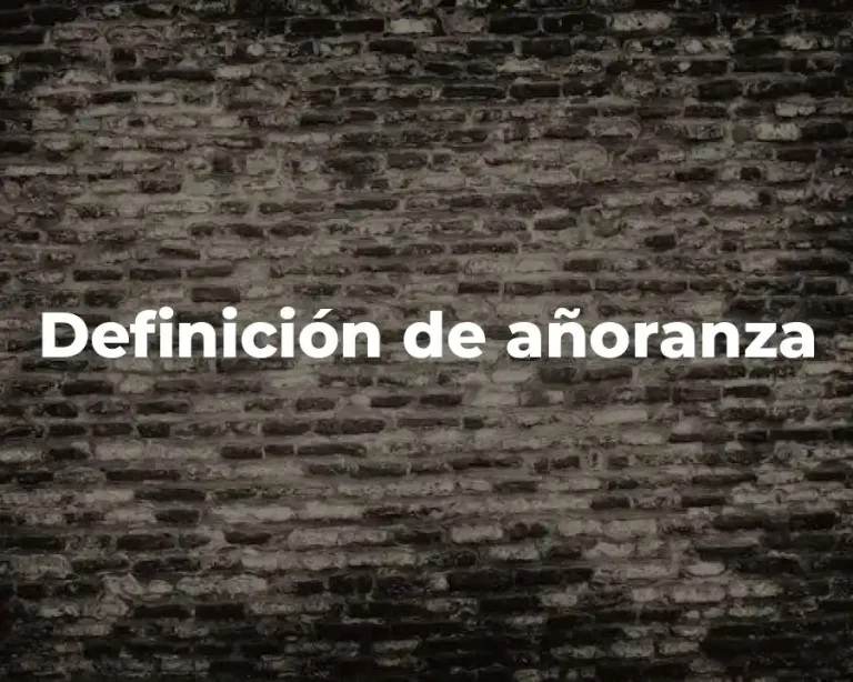 Definición de añoranza