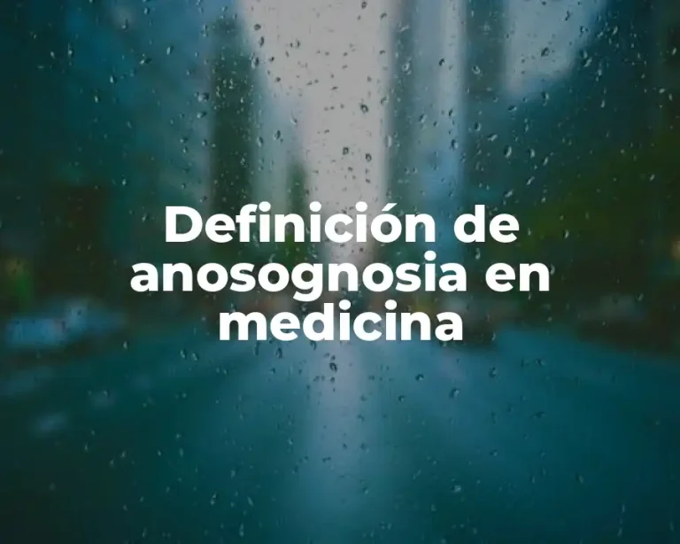 Definición de anosognosia en medicina