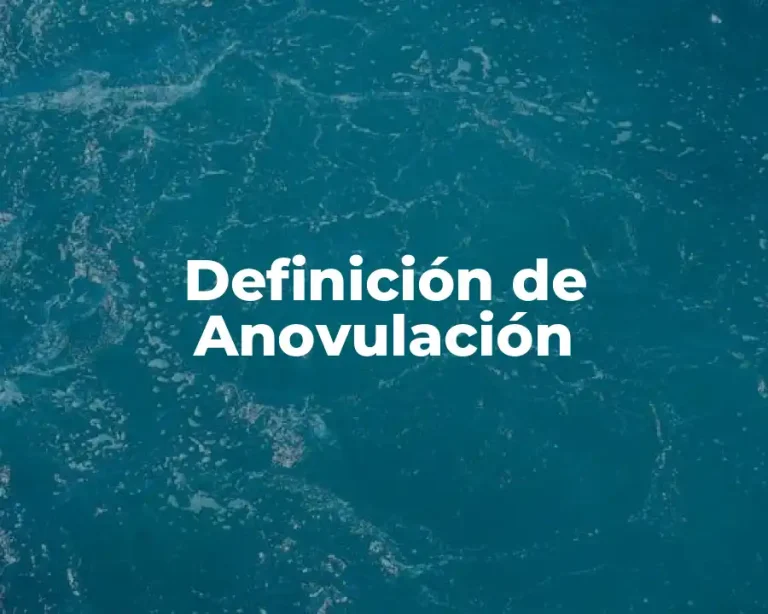 Definición de Anovulación