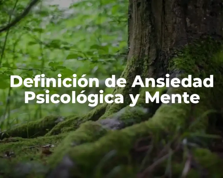 Definición de Ansiedad Psicológica y Mente